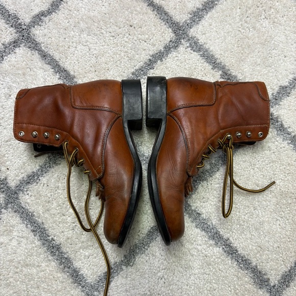 Ariat Wom. 5.5 Lace Up Roper Boots Cowboy Western Leather Kiltie Rodeo Stampede - Picture 9 of 11